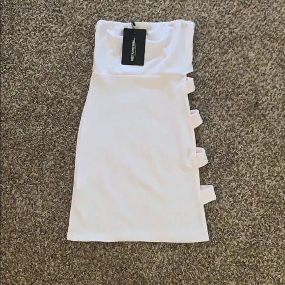 PrettyLittleThing Dresses & Skirts - White crepe split side bandeau